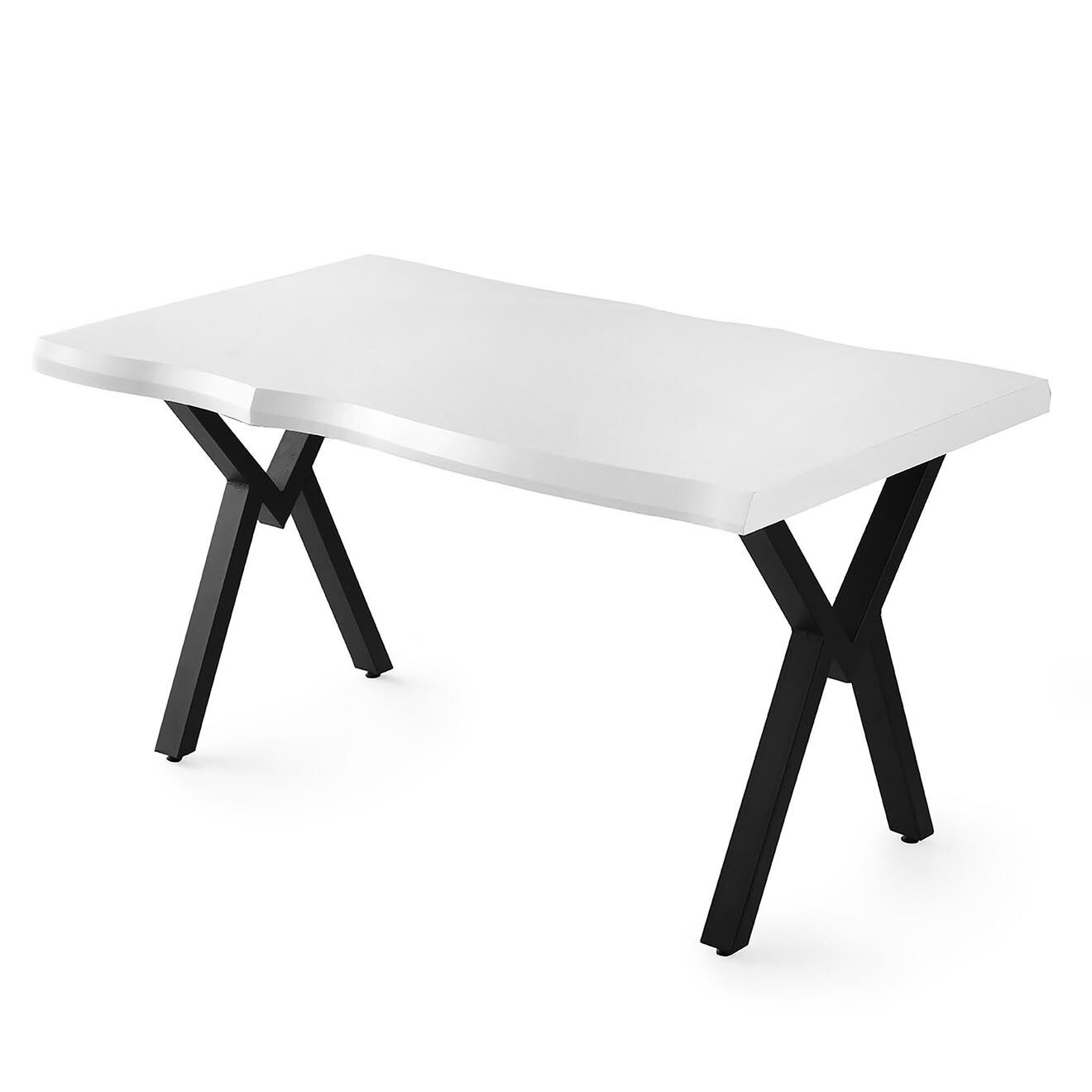 Homitis Table de salle à manger Efor blanche - 140x75x80 cm