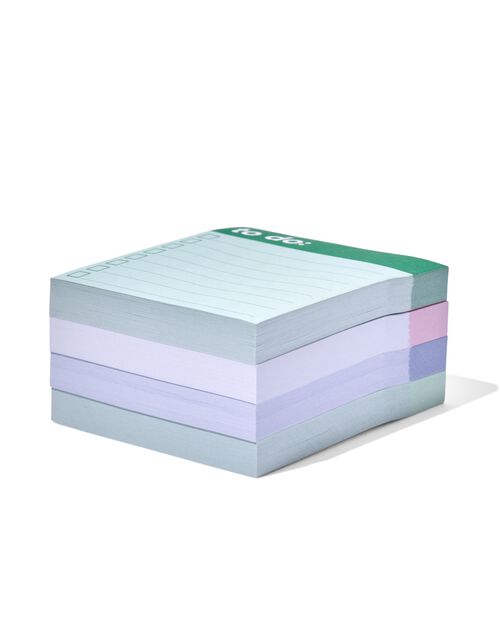 blocs mémos autocollants avec impression 7.5x7.5 - 400 feuillets