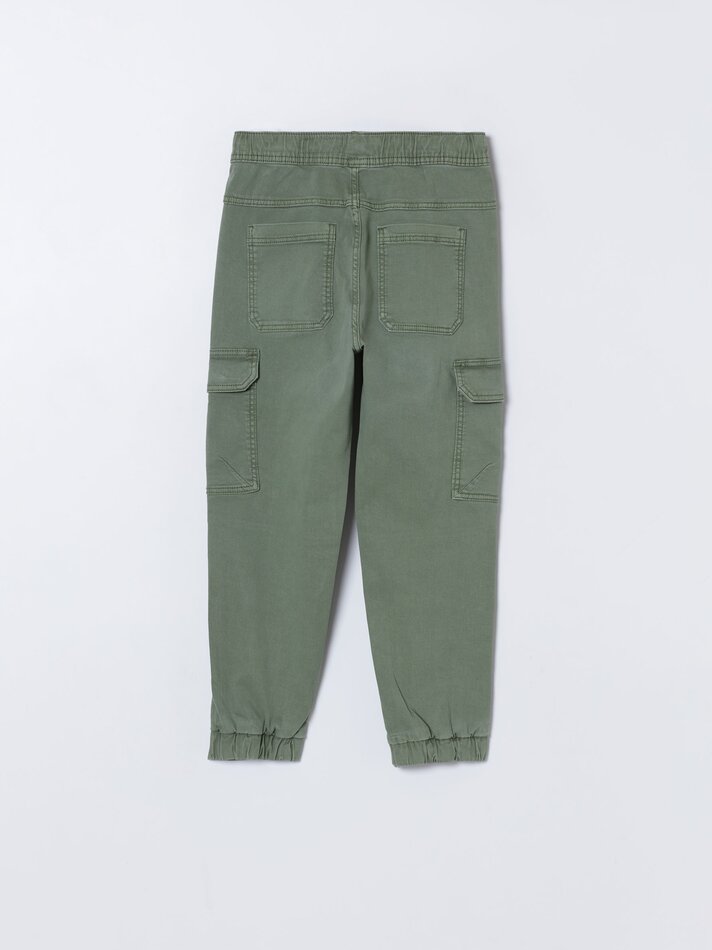 Calça cargo jogger - Cáqui Médio