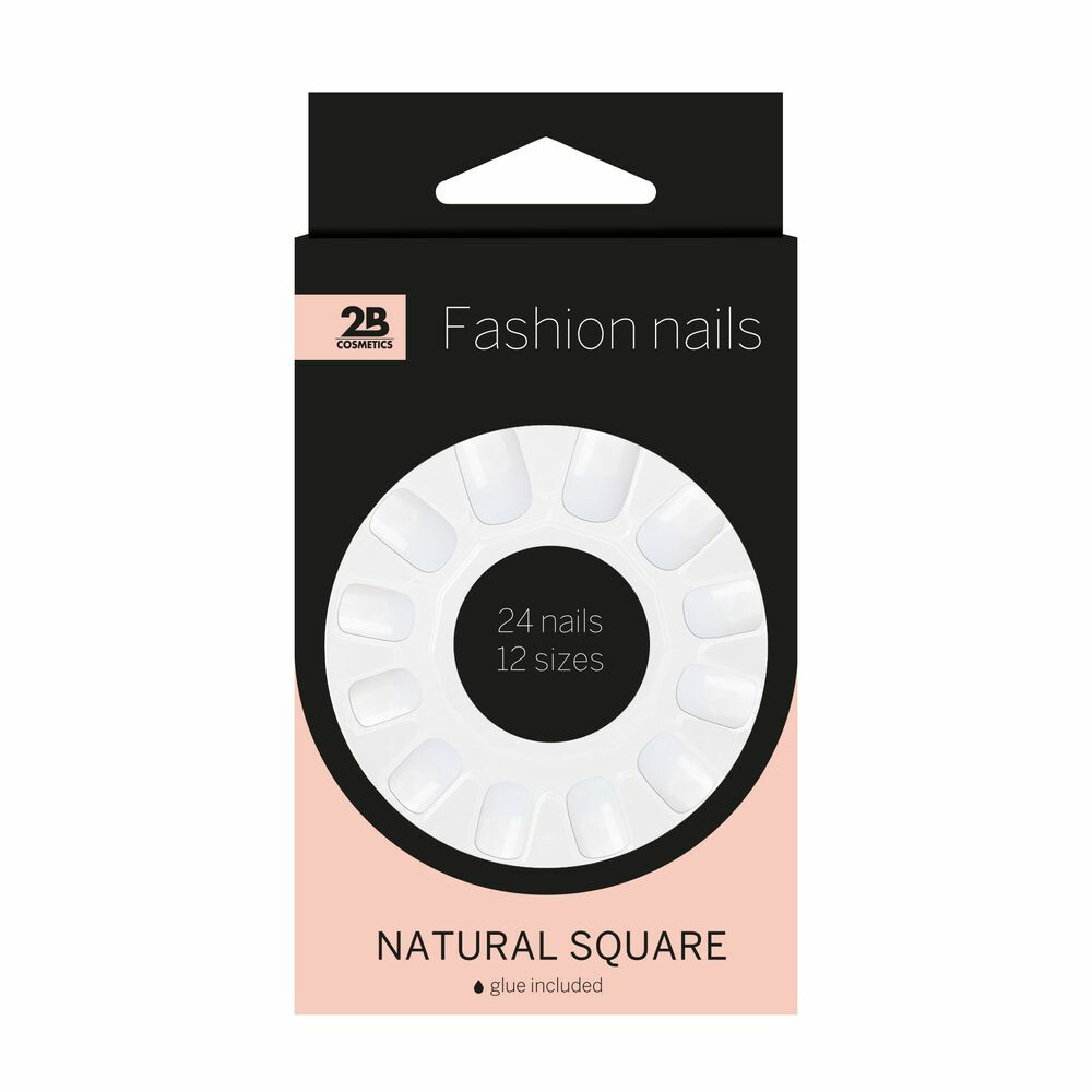 2B Nepnagels Natural Square24 stuks