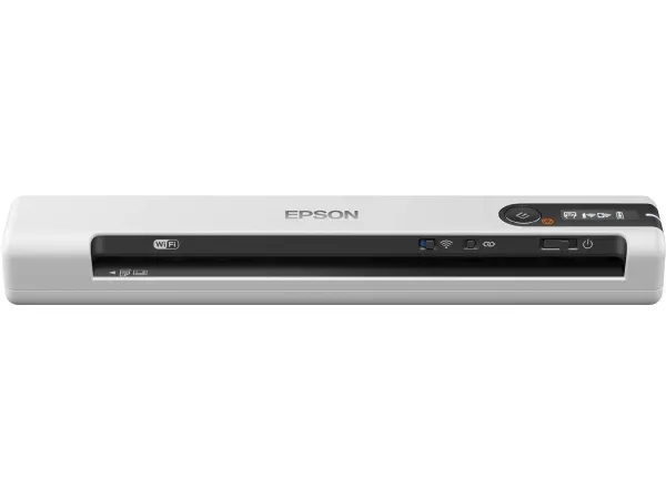 Epson WorkForce DS-80W - Dokumentscanner - Contact Image Sensor (CIS) - A4 - 600 dpi x 600 dpi - op til 15 ppm (mono) / op til 15 ppm (farve) - op til 300 scanninger pr. dag - USB 2.0, Wi-Fi(n)