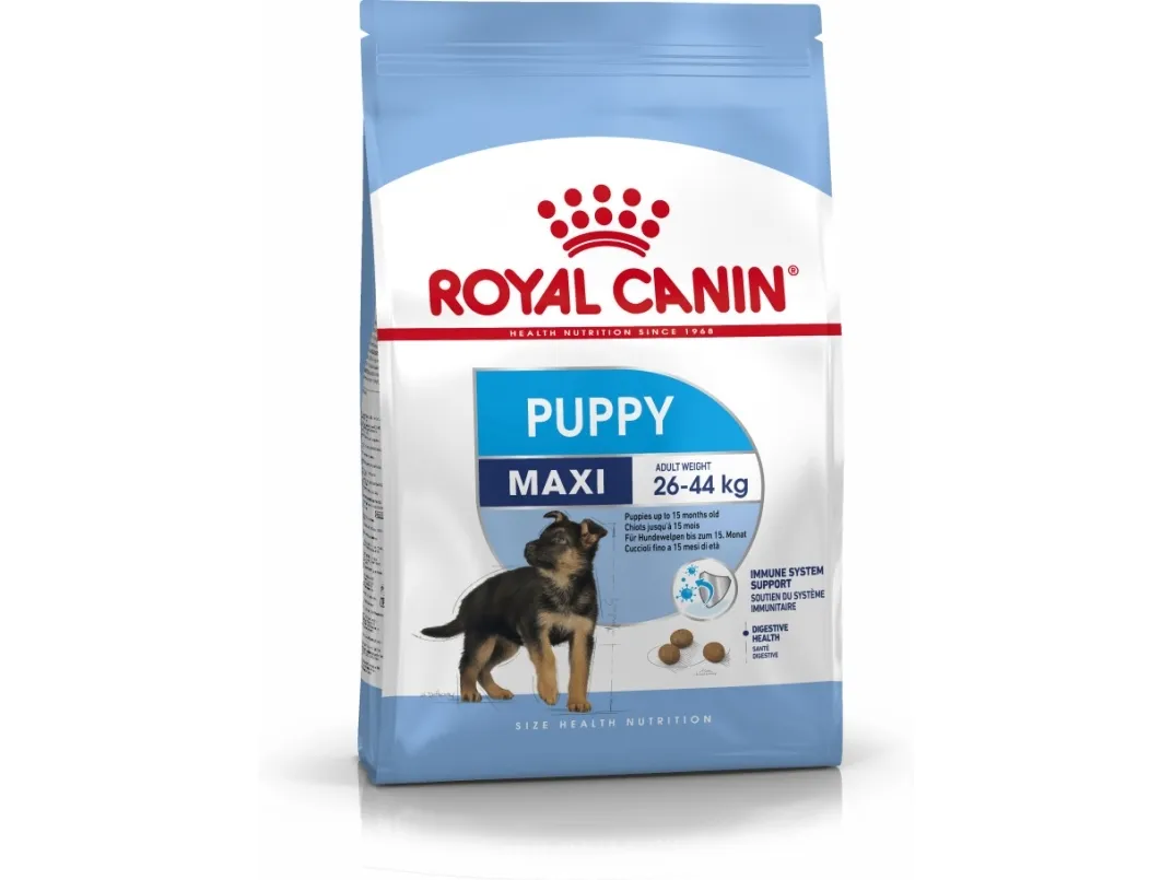Royal Canin Maxi Puppy, Hundehvalp, Fjerkræ, Ris, 4 kg, Maxi (26 - 44 kg)
