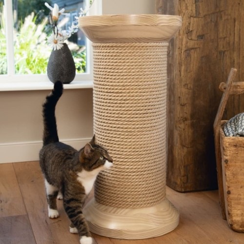 Poste arranhador para gato marrom
