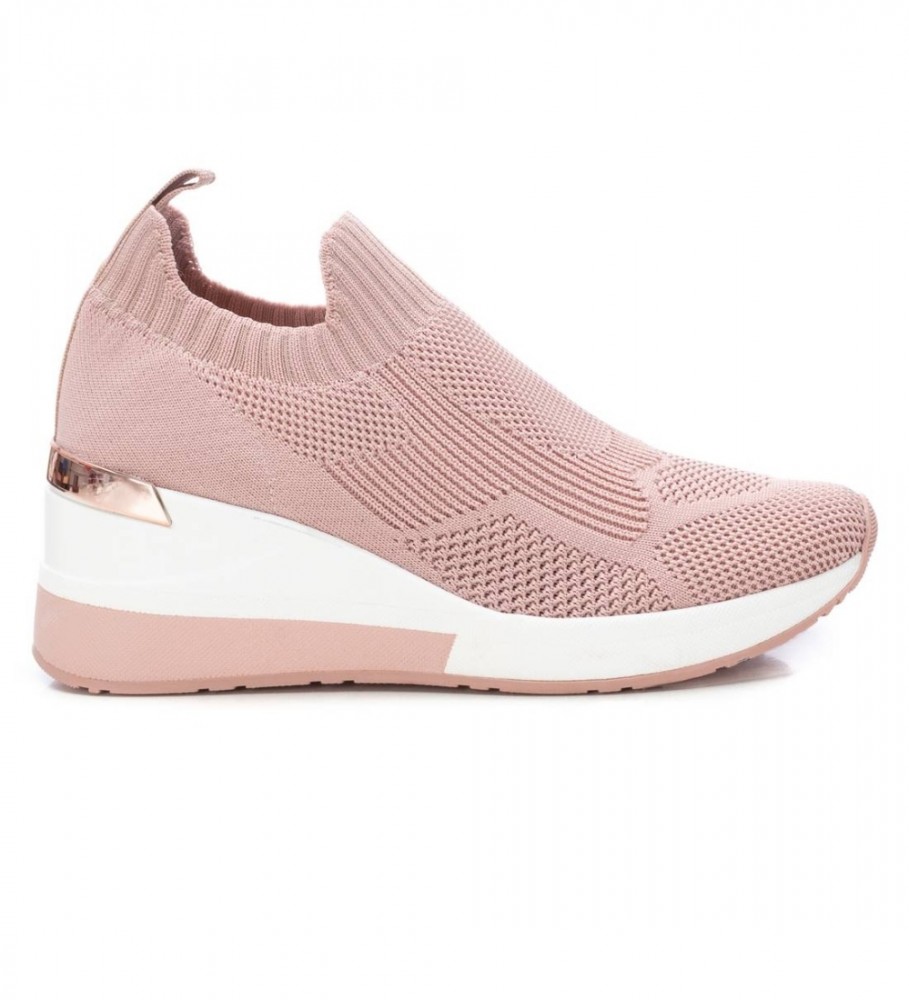 Tênis Xti 141115 Nude - Salto Anabela de 7cm -