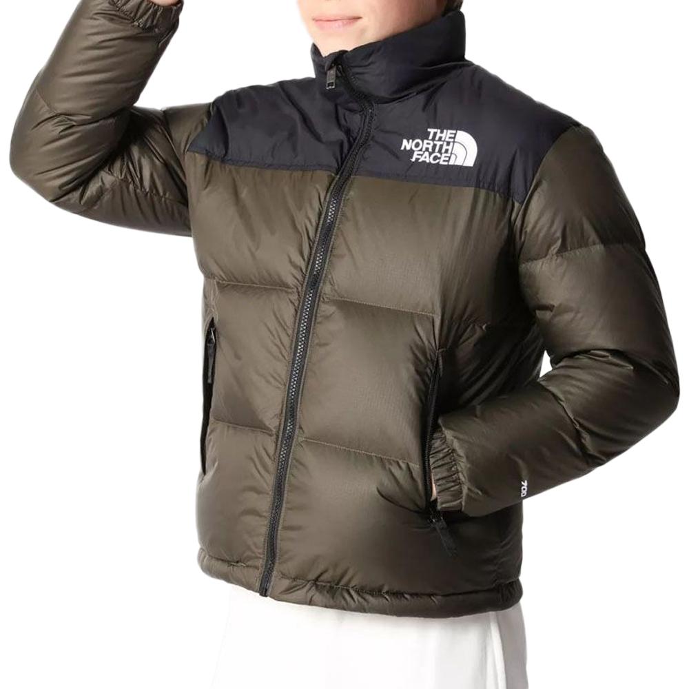 The North Face Doudoune Noir/Kaki Garçon The North Face Nuptse