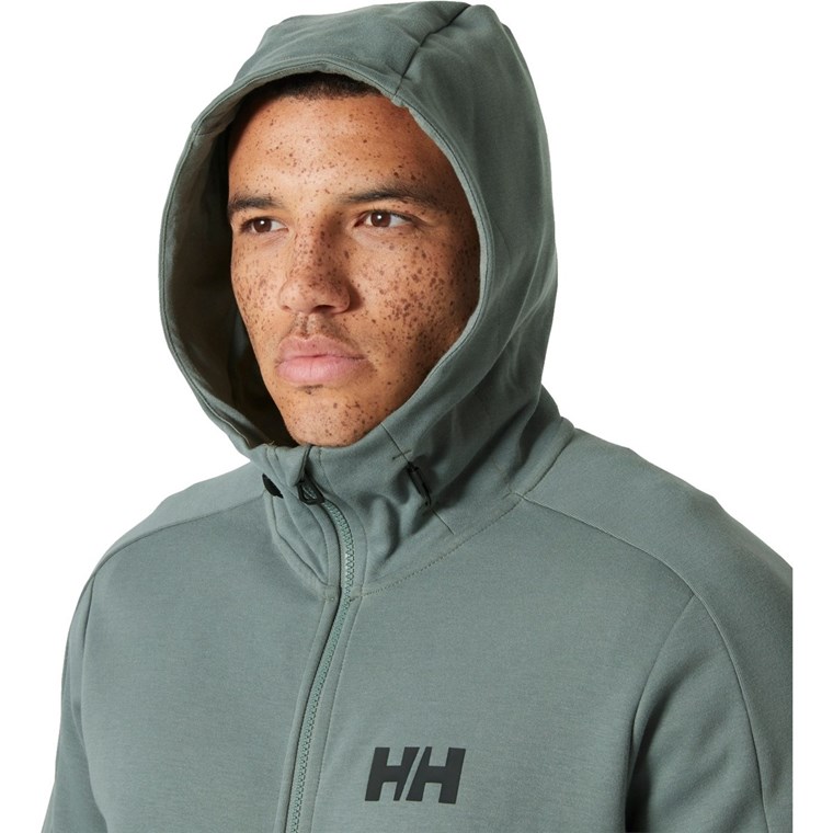 Helly Hansen Hp Tech Sweat Fz Hooded Jacket Grey Cactus