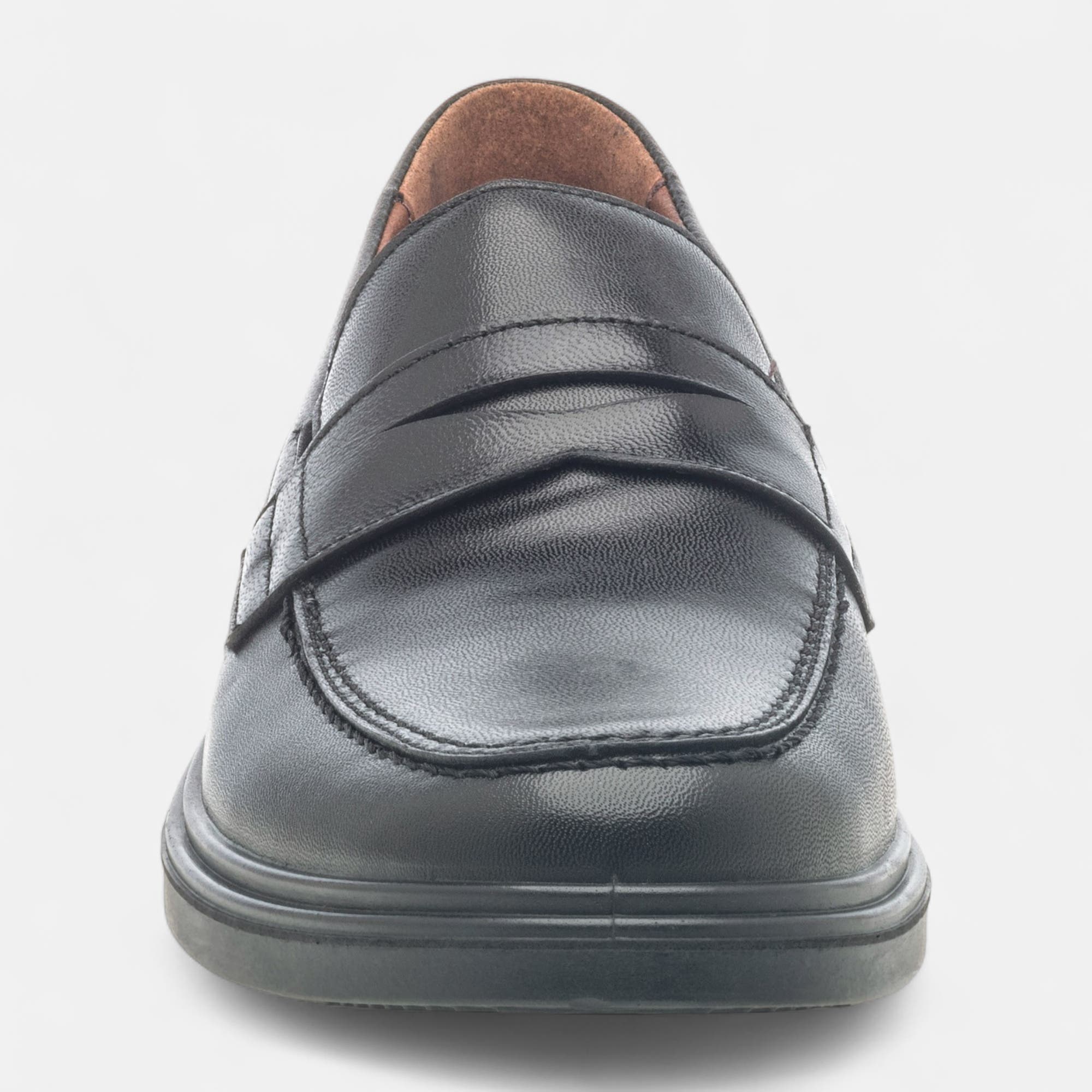 Mocassins pieds sensibles Homme en cuir noir
