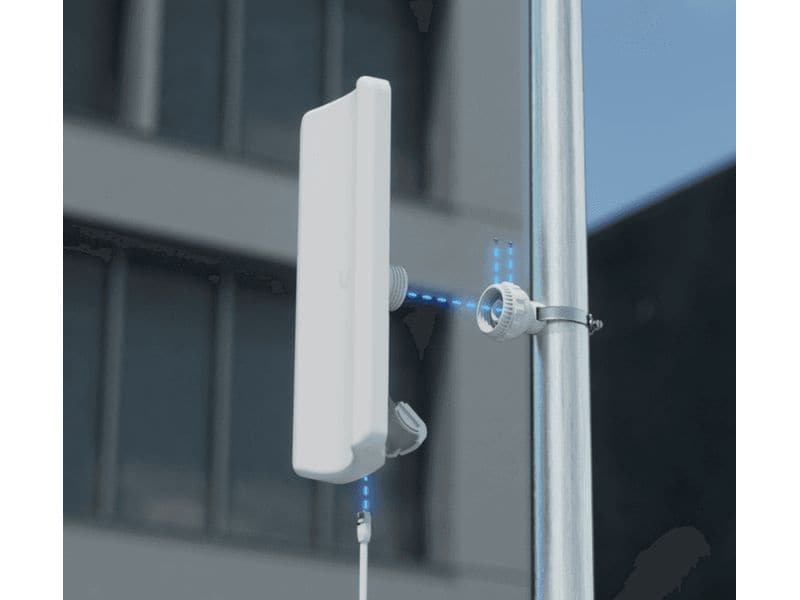 Ubiquiti WLAN-Bridge Device Bridge Pro Sector 5-GHz-Punkt-zu-Mehrpunkt-Zugangspunkt, der drahtlos 40  Device Bridge Pro-Clients über eine Entfernung von 5  km verbindet