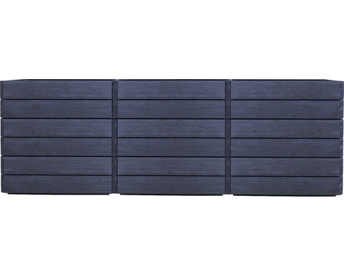 Klassieke verhoogde tuinbak GARANTIA Ergo Quadro UL 75 incl. Flora waterbesparend systeem 240 x 160 x 75 cm hout