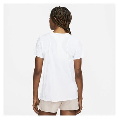 Maillot manches courtes Nike Dri-Fit Race Blanc Femme