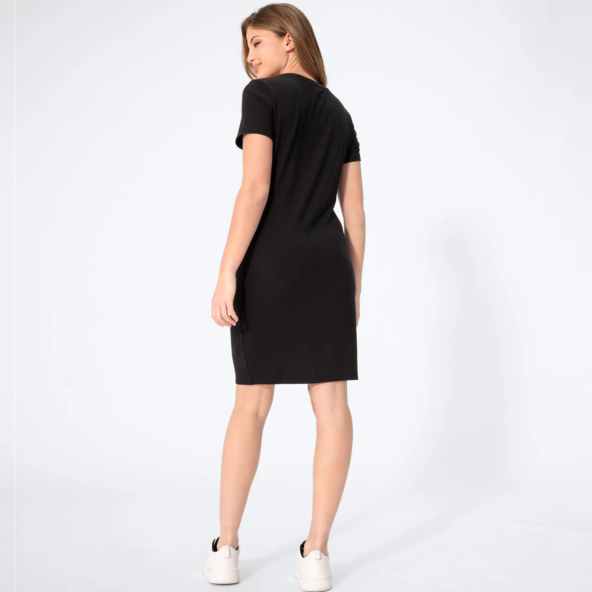 Damen-Kleid mit Rippstruktur