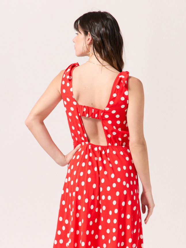 Robe midi à bretelles