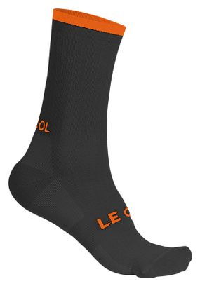 Chaussettes Le Col en Laine Technique Gris/Orange