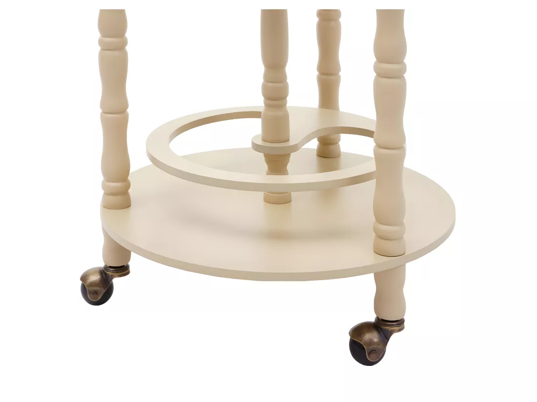 Bar de salon Globe MCW-D83 roulant, blanc