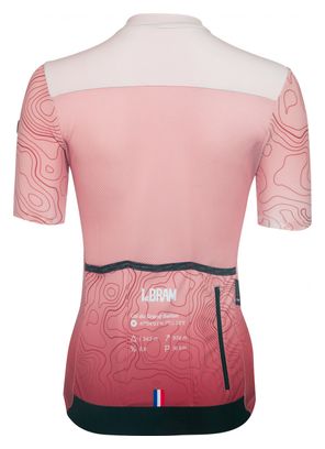 Maillot Manches Courtes Femme LeBram Grand Ballon Rouge Coupe Ajustée