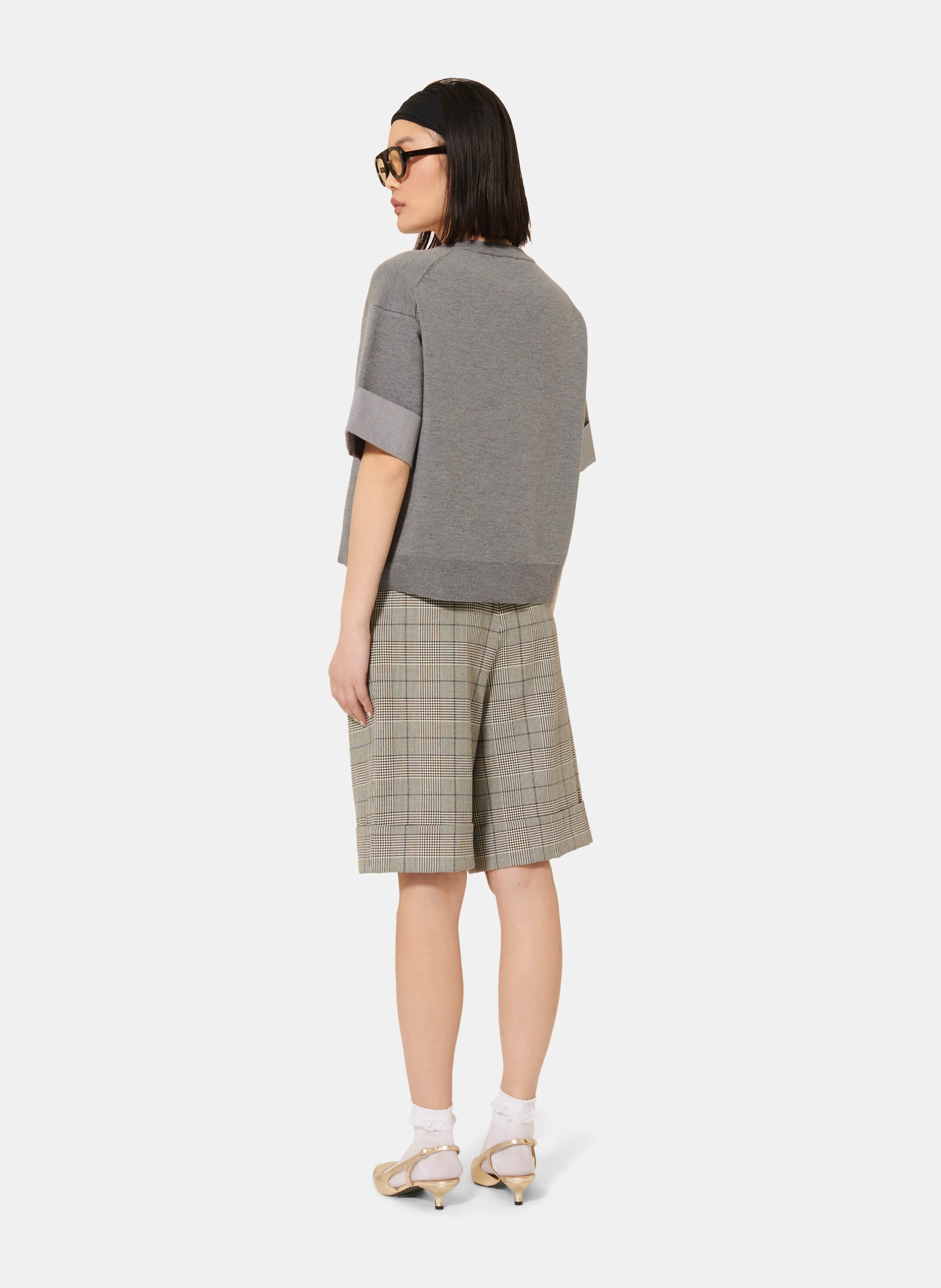 PRIMER - Pull col rond ample en laine mélangée | Gris