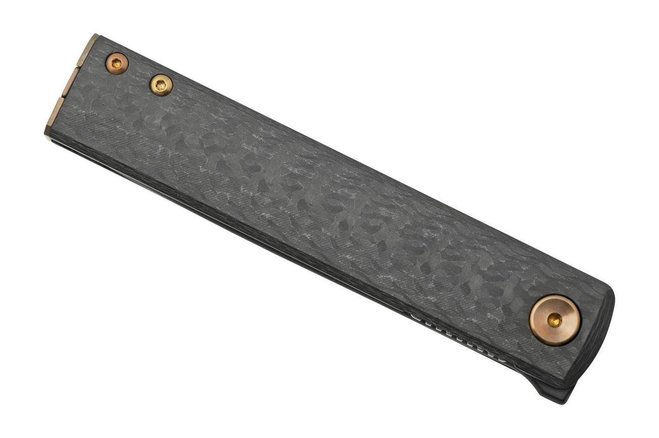 Fox Knives Chnops, FX-543 CFBR, Carbonfiber, Bronze Hardware, Black M390 zakmes, Riccardo Gobbato design