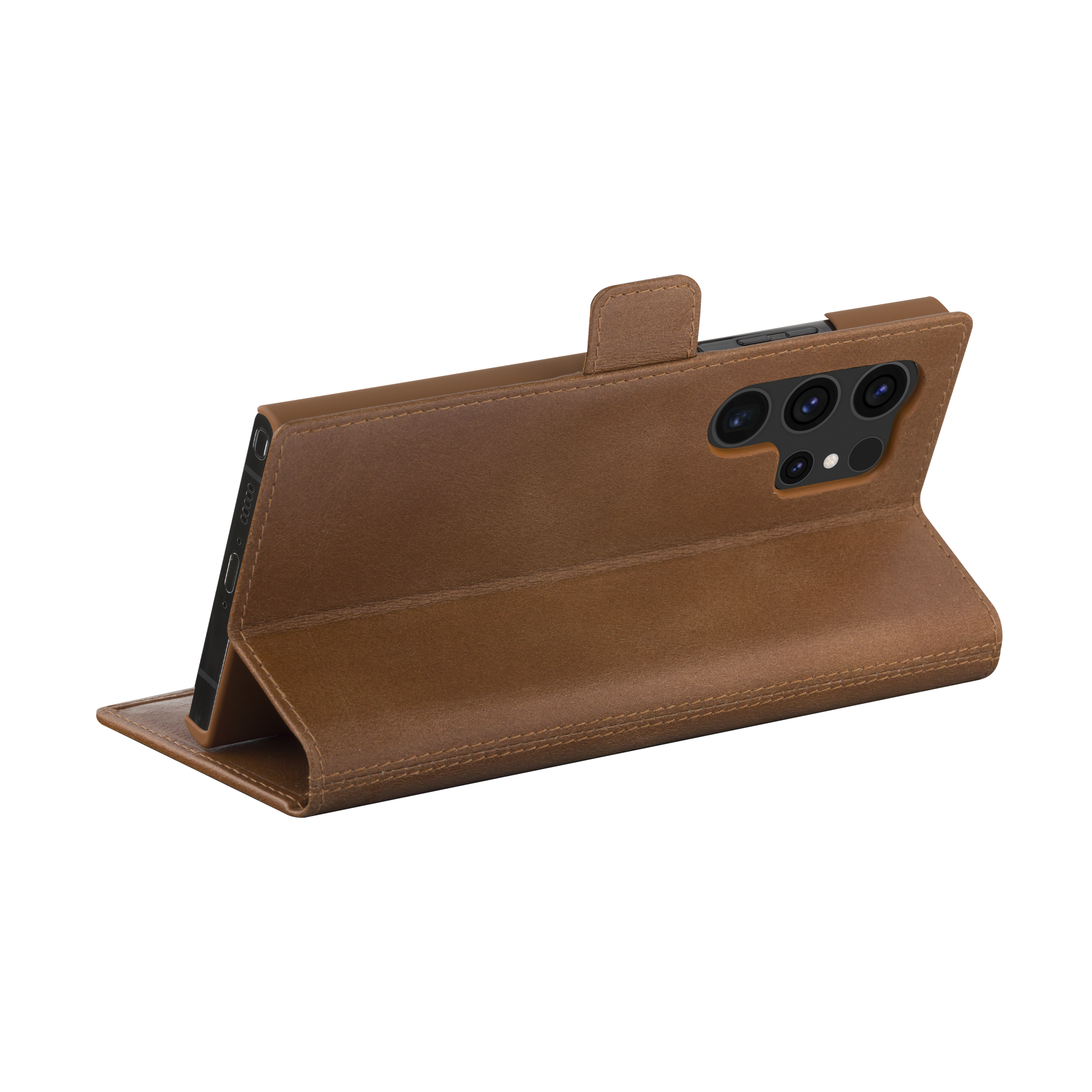 Samsung Galaxy S24 Ultra Echtleder Tasche mit RFID Schutz Copenhagen (COSUGT006036) - Tan