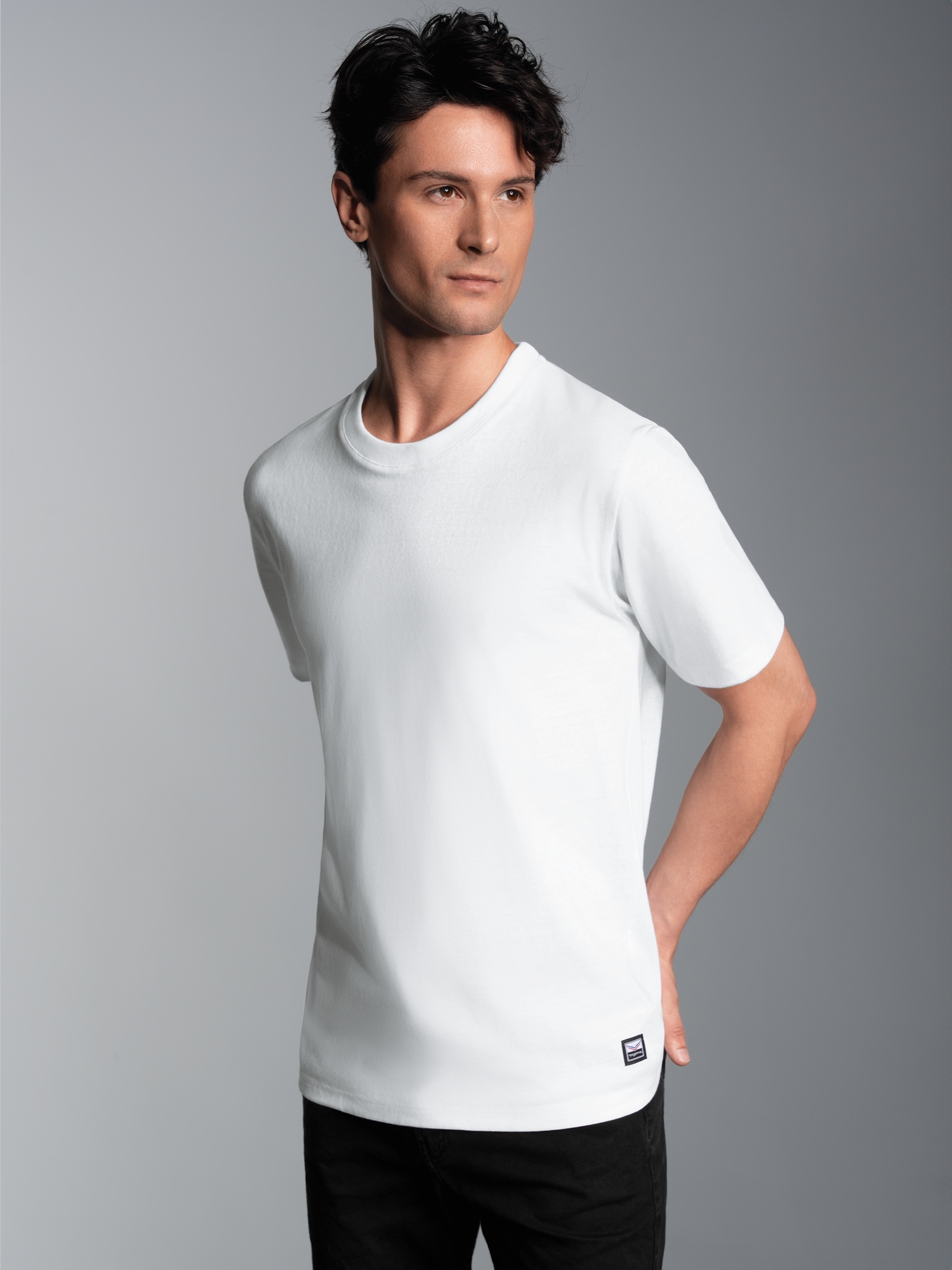 Heavy T-Shirt aus 100% recycelter Baumwolle Weiss