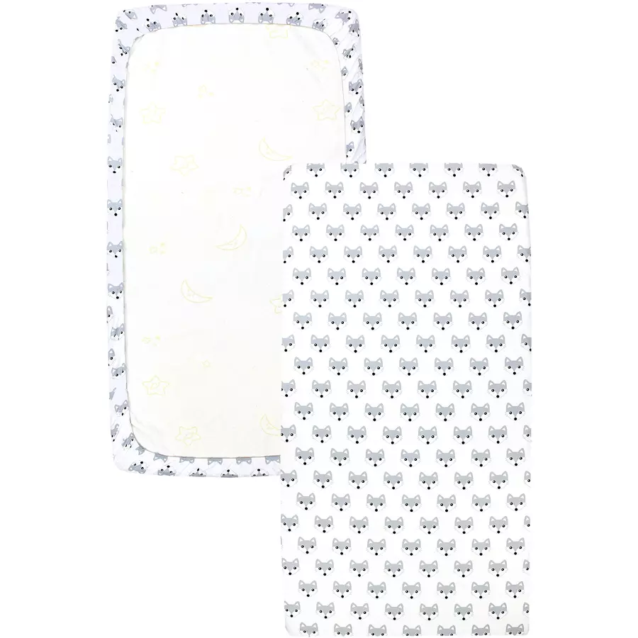 TupTam Baby Kinder Spannbettlaken 2er Pack grauweiß