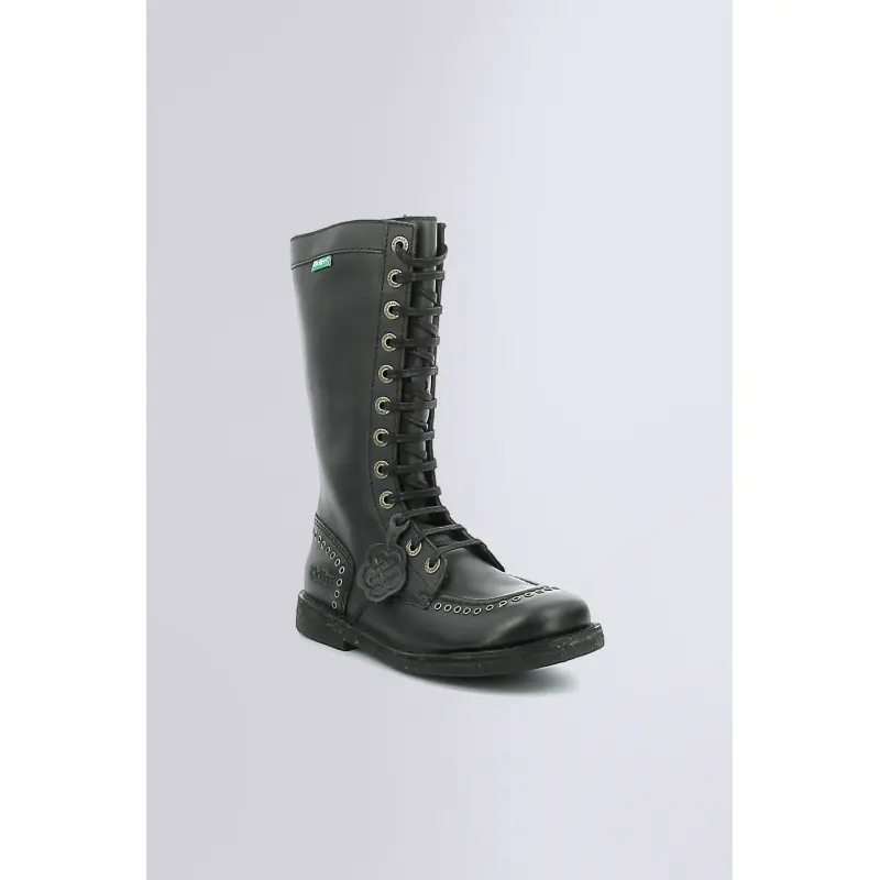 MEETKIKNEW NOIR BOTTES Cuir Femme