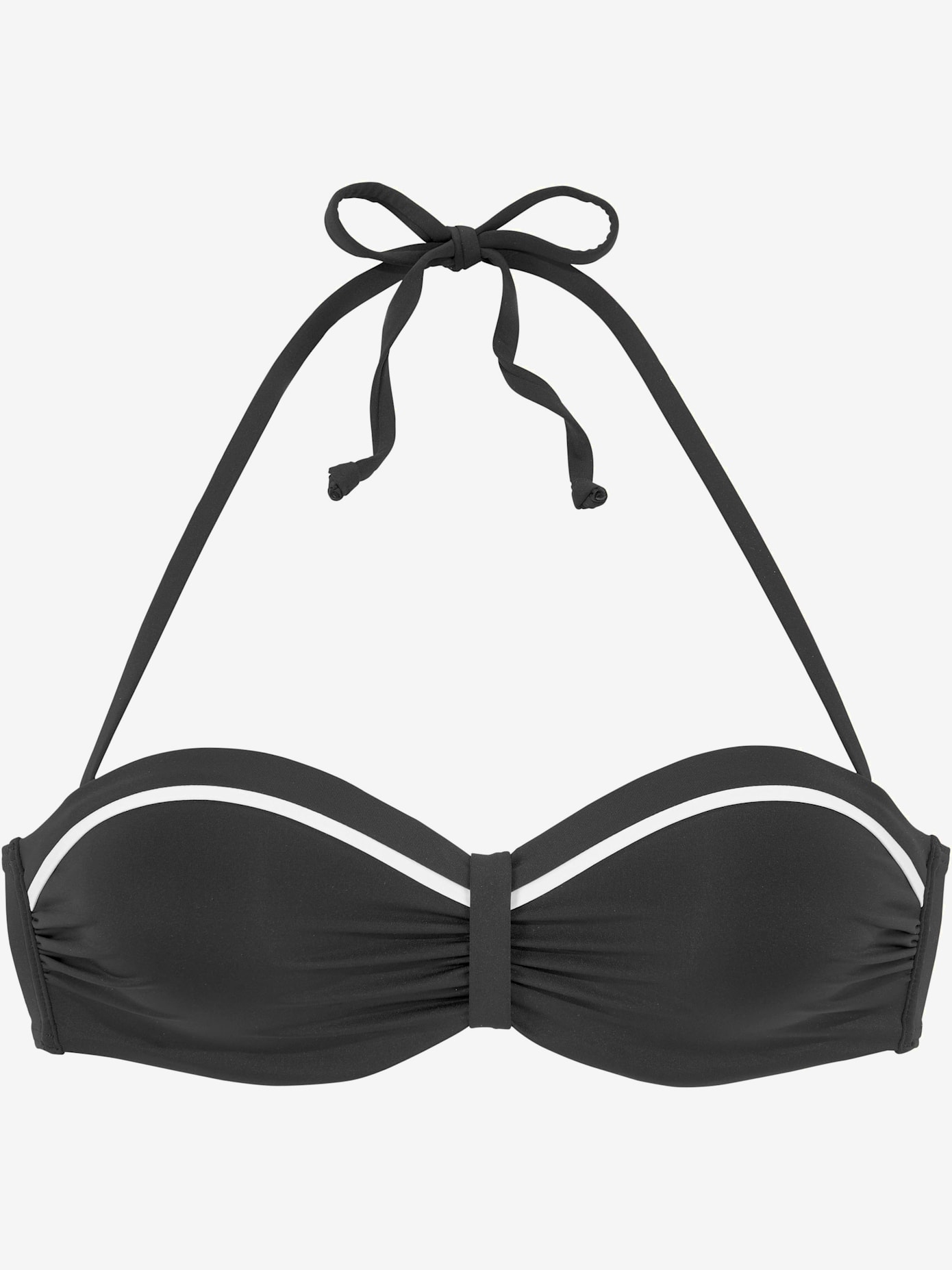 Haut de bikini bandeau à armatures uni