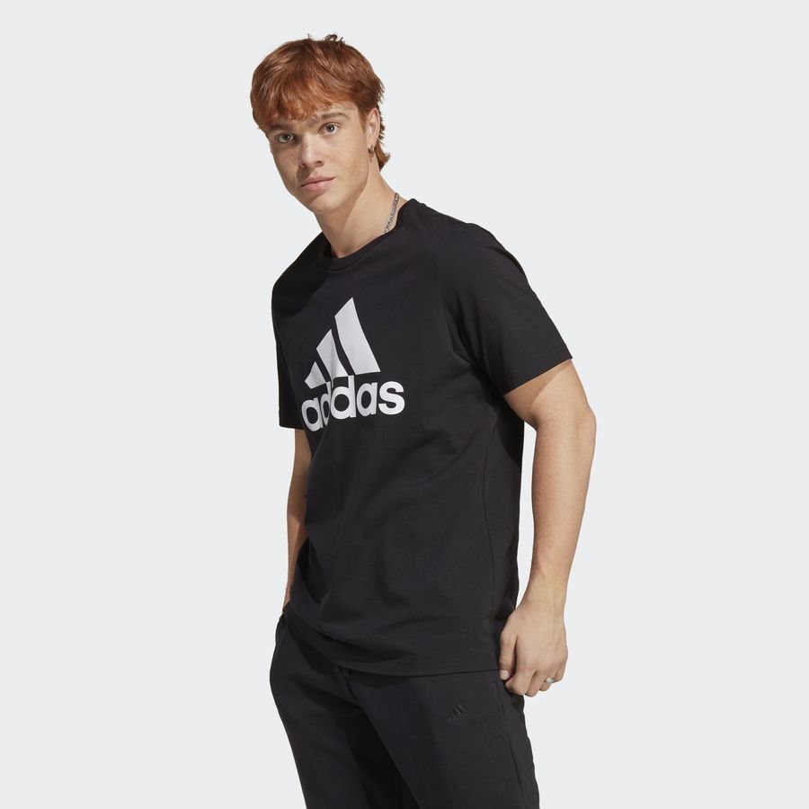 adidas T-Shirt Essentials Big Logo - Noir/Blanc