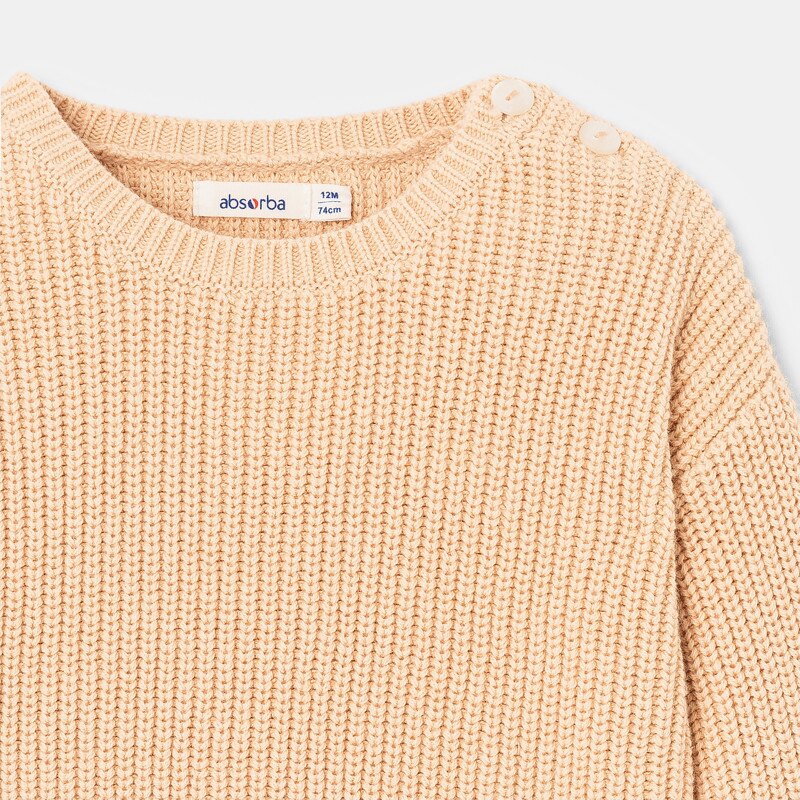 Pull tricot maille perlée beige mixte Absorba Beige