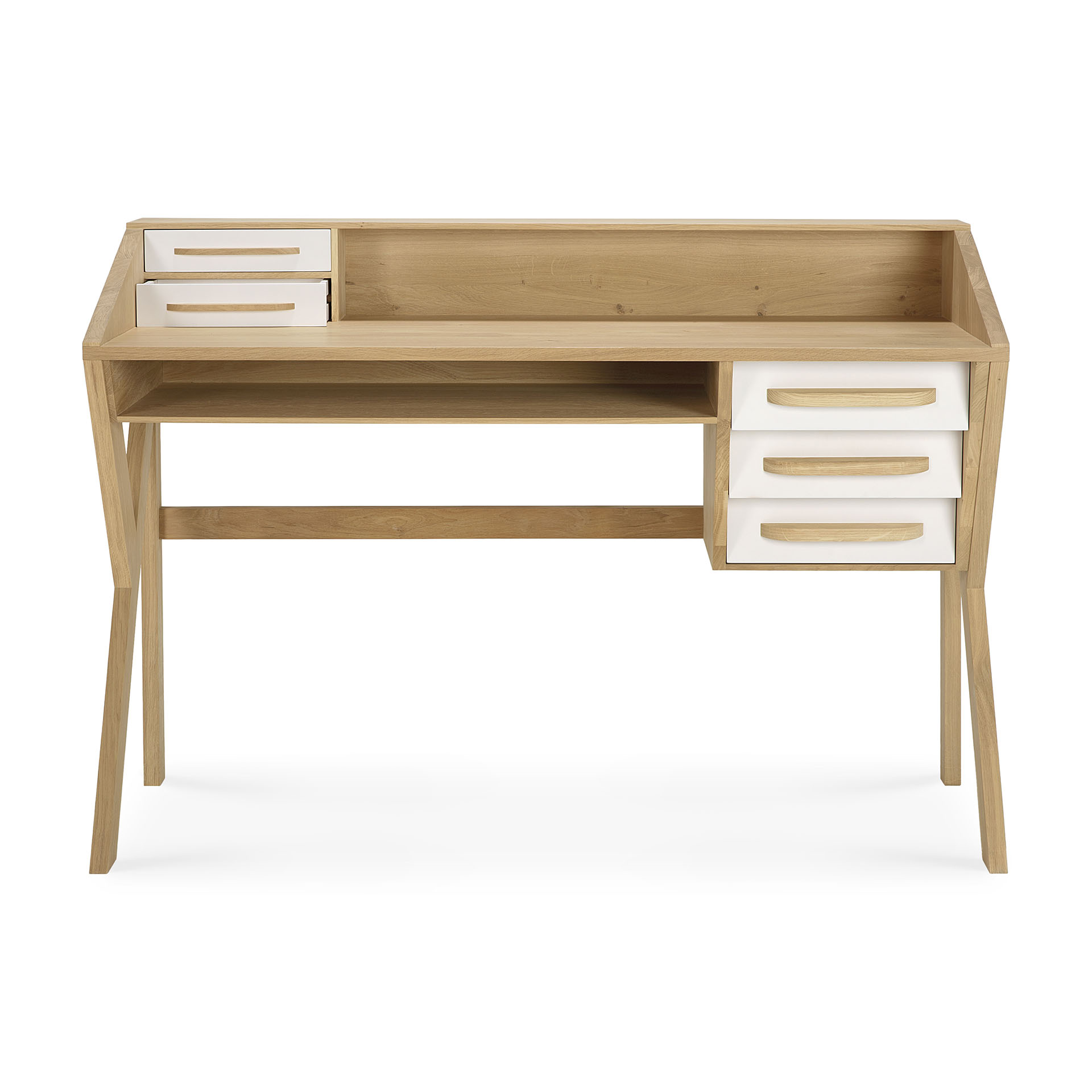 Oak Origami desk - cream
