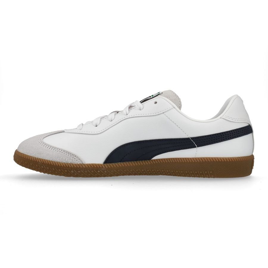 PUMA King 21 IT - Blanc/Bleu Marine/Argenté