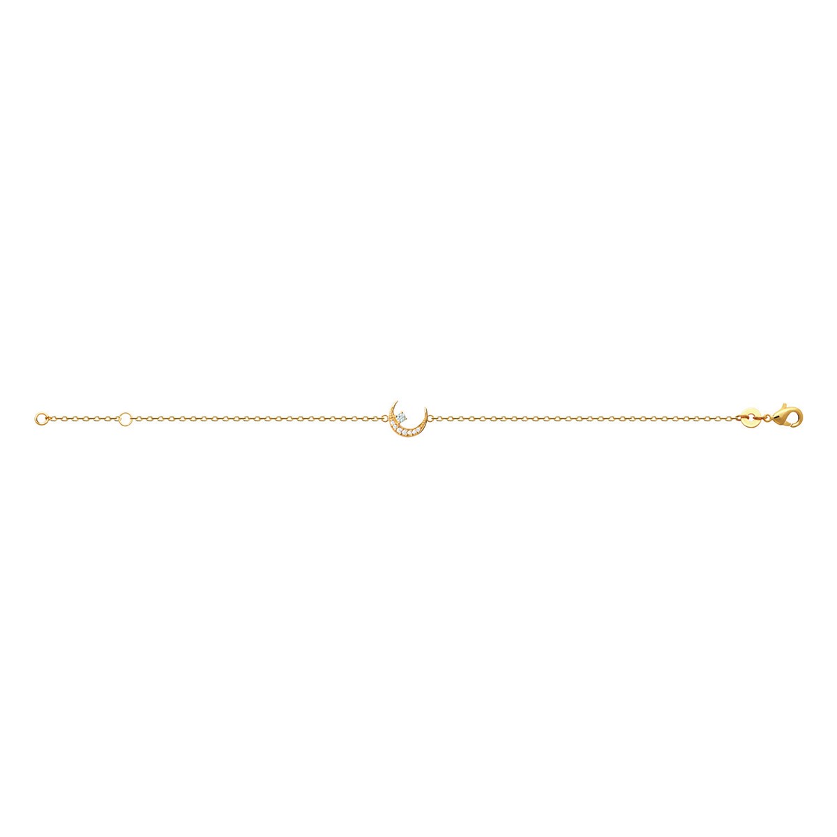 Bracelet Brillaxis lune plaqué or