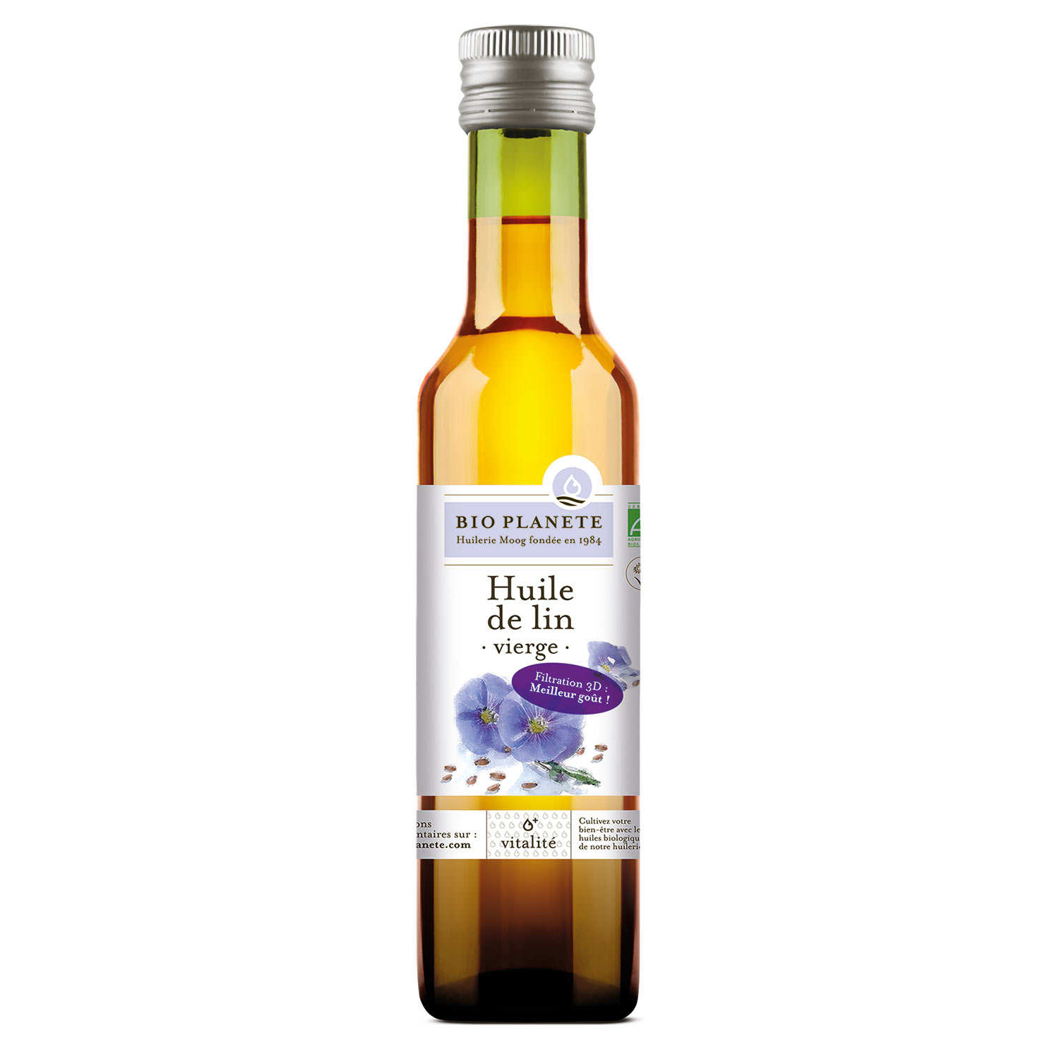 Huile de lin vierge bio
