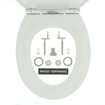 Tiger WC bril Boston Wit/Chroom Kunststof met Softclose