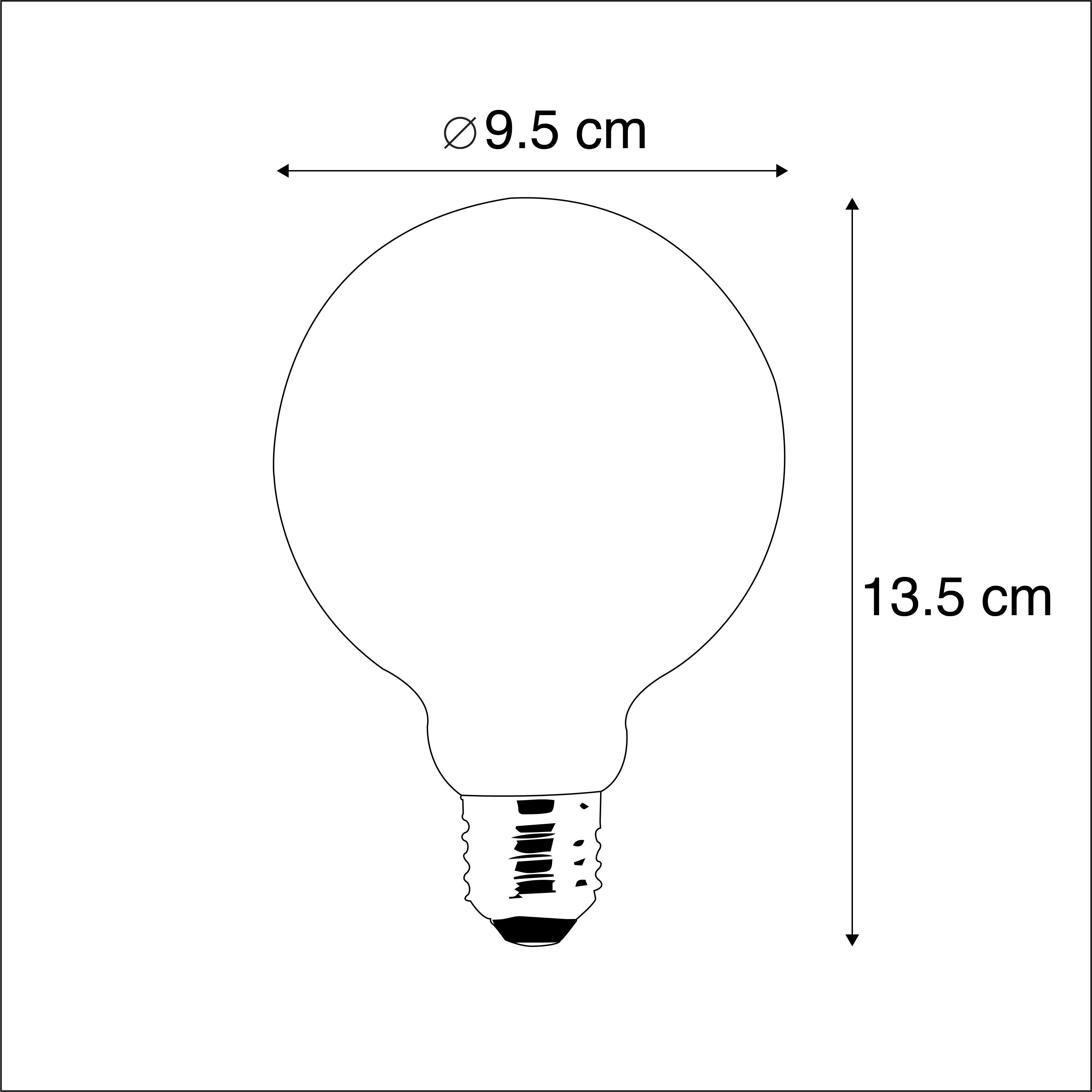 E27 dim to warm LED lamp G95 goud 8W 806 lm 2000-2700K