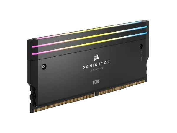 CORSAIR Dominator Titanium RGB - DDR5 - sæt - 48 GB: 2 x 24 GB - DIMM 288-PIN - 6000 MHz / PC5-48000 - CL30 - ikke bufferet - sort