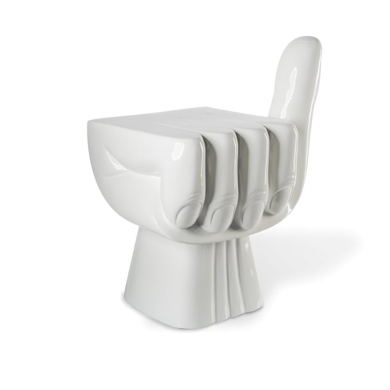 POLSPOTTEN Chair Fist stoel wit
