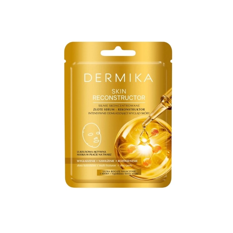 Dermika Skin Reconstructor złote Serum-rekonstruktor intensywnie odmadzające w płacie 1 sztuka