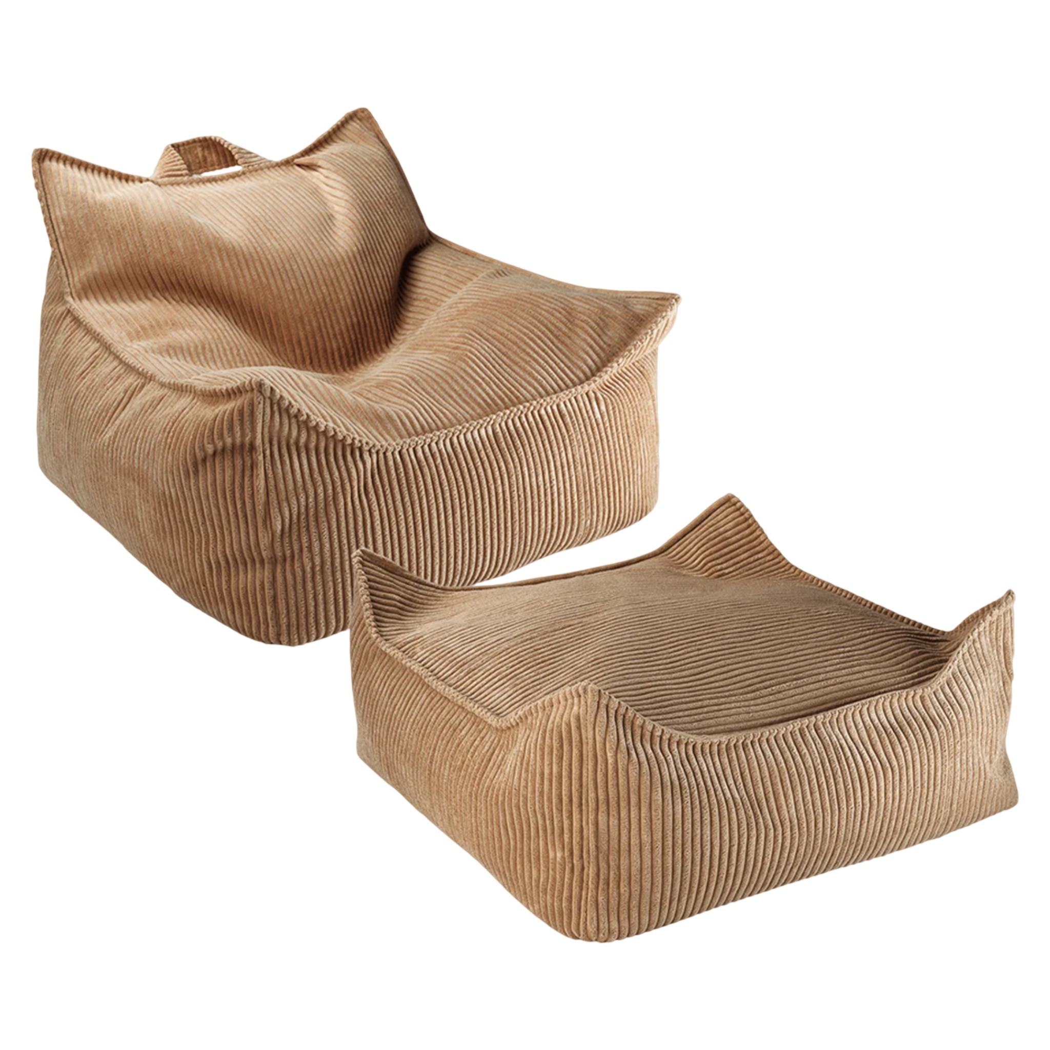 Wigiwama Sitzsack und Ottoman Set Toffee