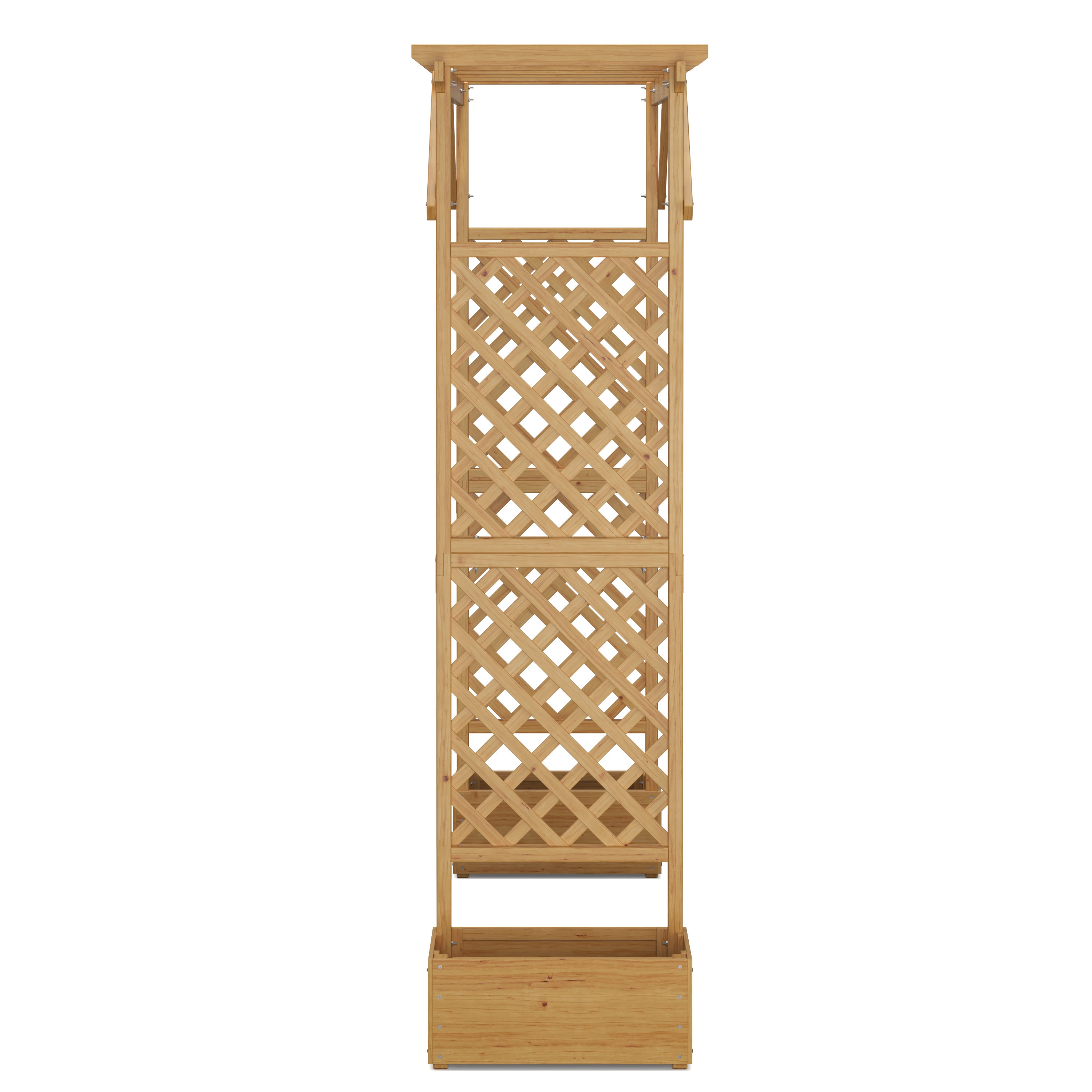 Rosenbogen Holz mit Pflanzenkasten 208 x 220 cm