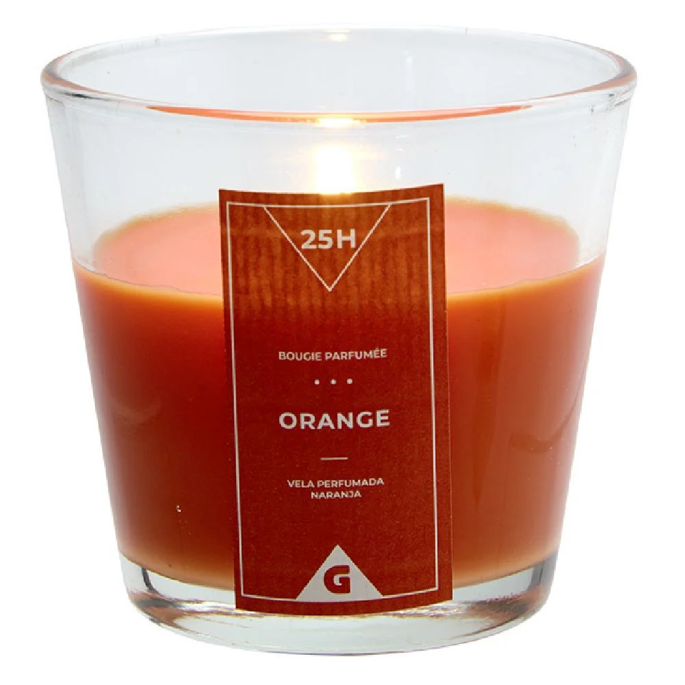 Bougie dans verre senteur orange