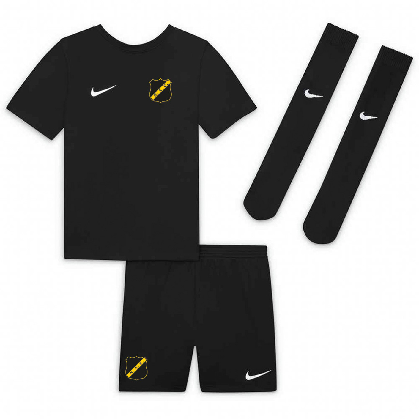 Nike NAC Breda Zomersetje 2024-2025 Kleuter Zwart