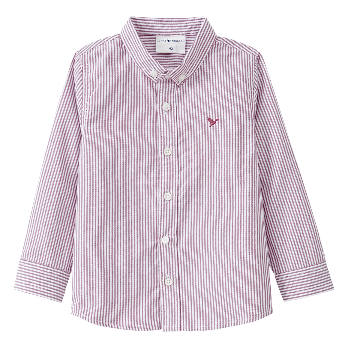 Jonas Nielsen Jungen Hemd mit Button-down-Kragen dunkelrosa / weiss