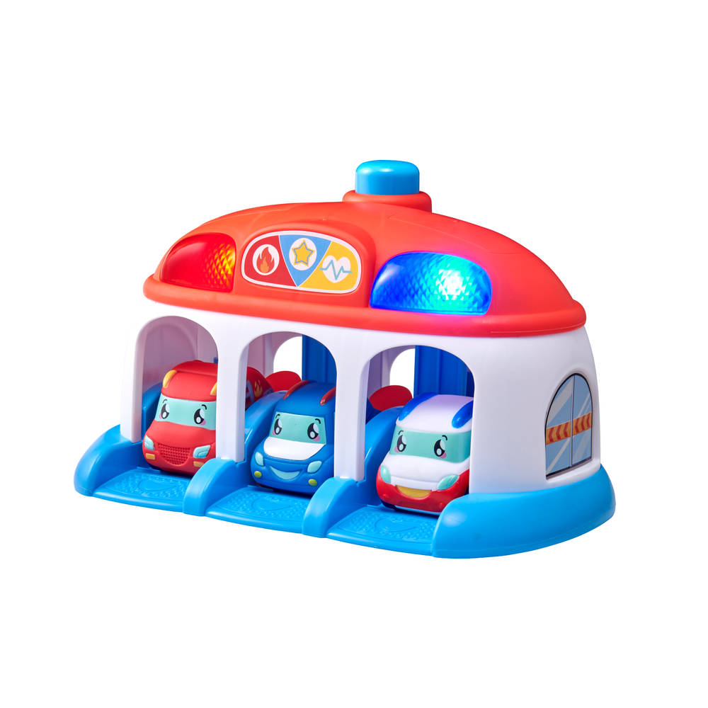 Teamsterz Tiny Tumble garage met 3 auto's