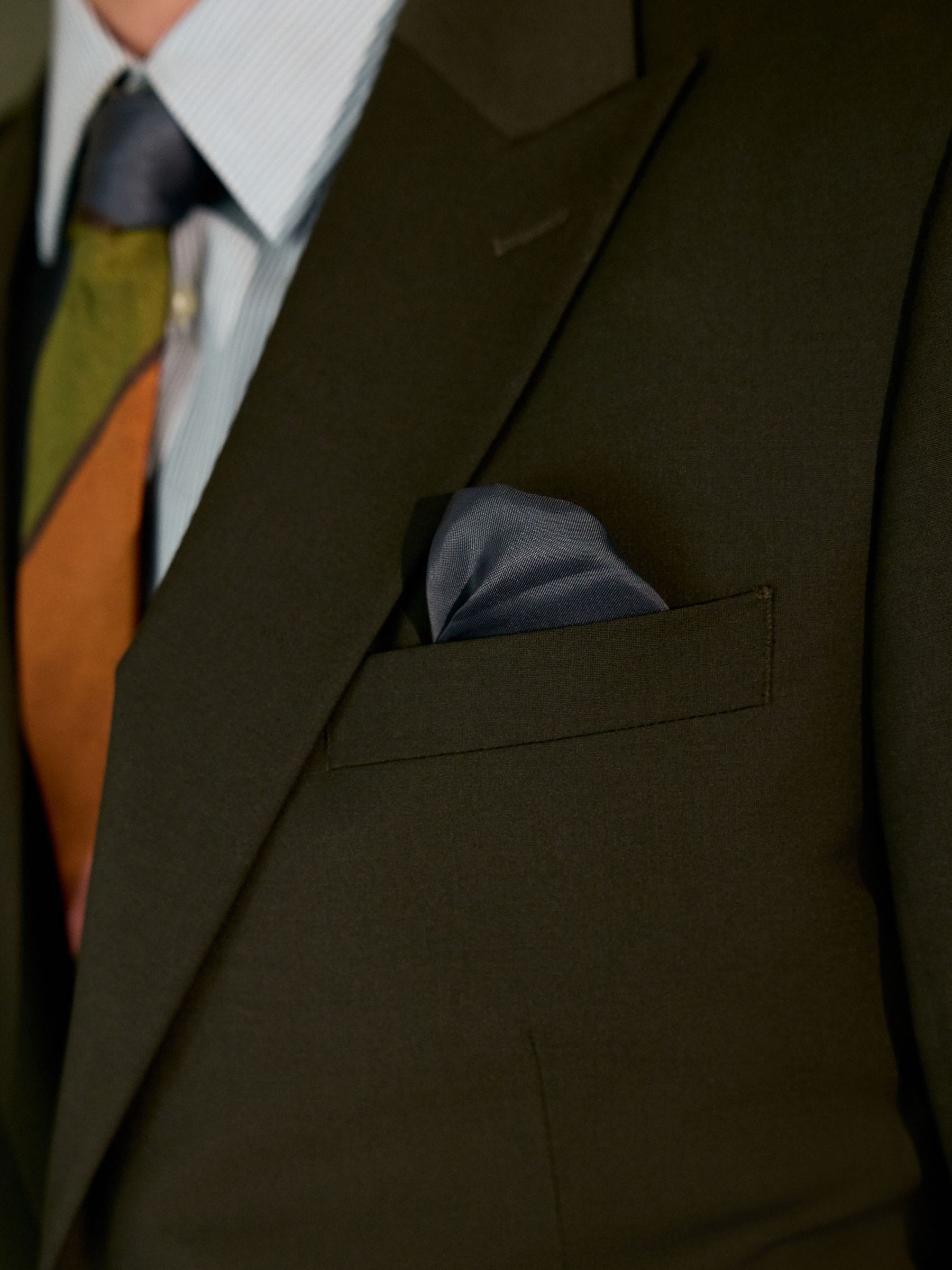 Groen - Slim fit Motion Flex wollen Blend Pakjas