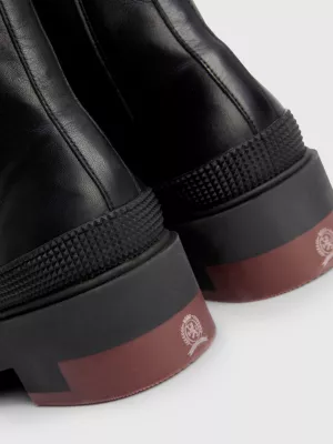 Botas de cano curto Crest com sola grossa em couro