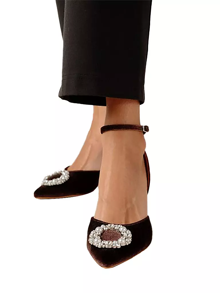 ALOHAS Pumps CINDERELLA CRYSTAL braun