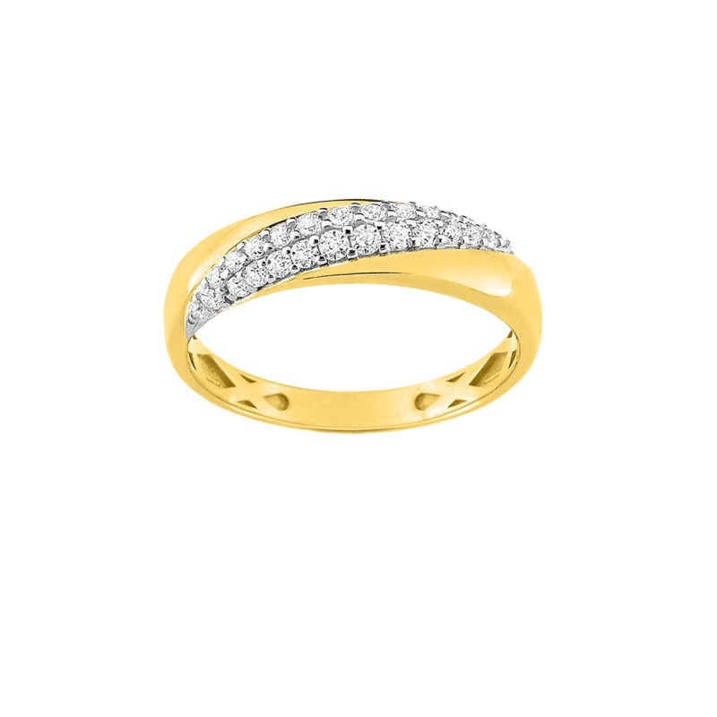 Bague femme - Oxyde de zirconium - Or 18 Carats