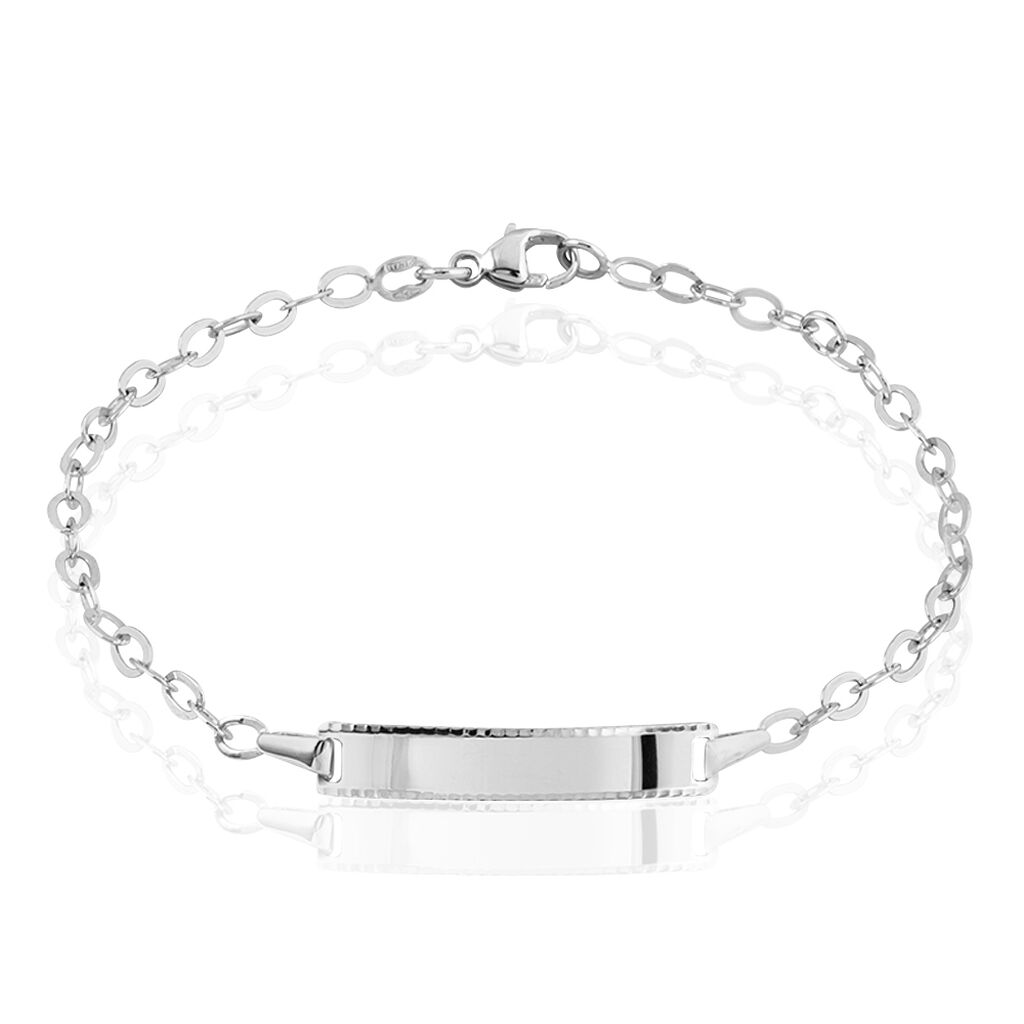 Bracelet Identité Gaspardine Maille Forçat Or Blanc