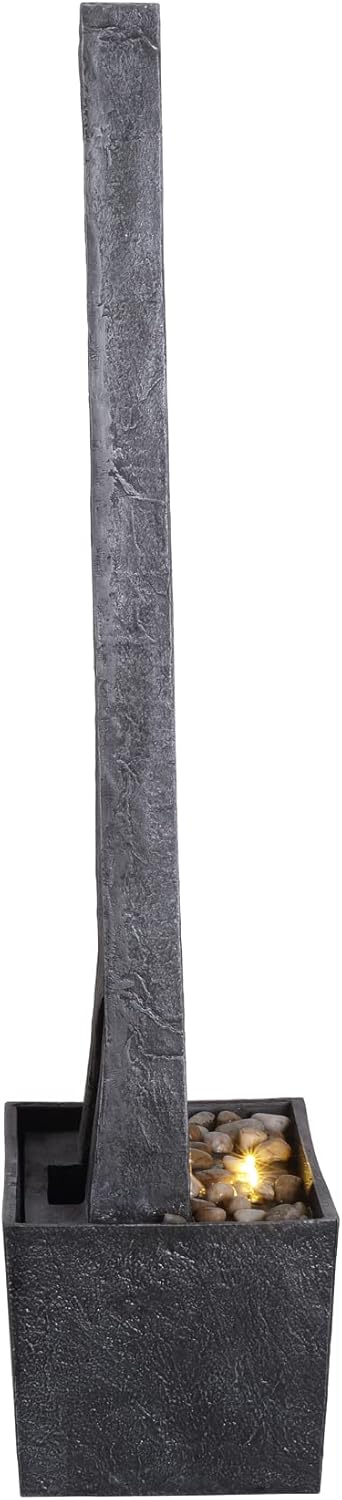 Peaktop - Garten Terrasse Stein 38 Zoll aufrechter Wasserfall Brunnen RJ-19041-EU