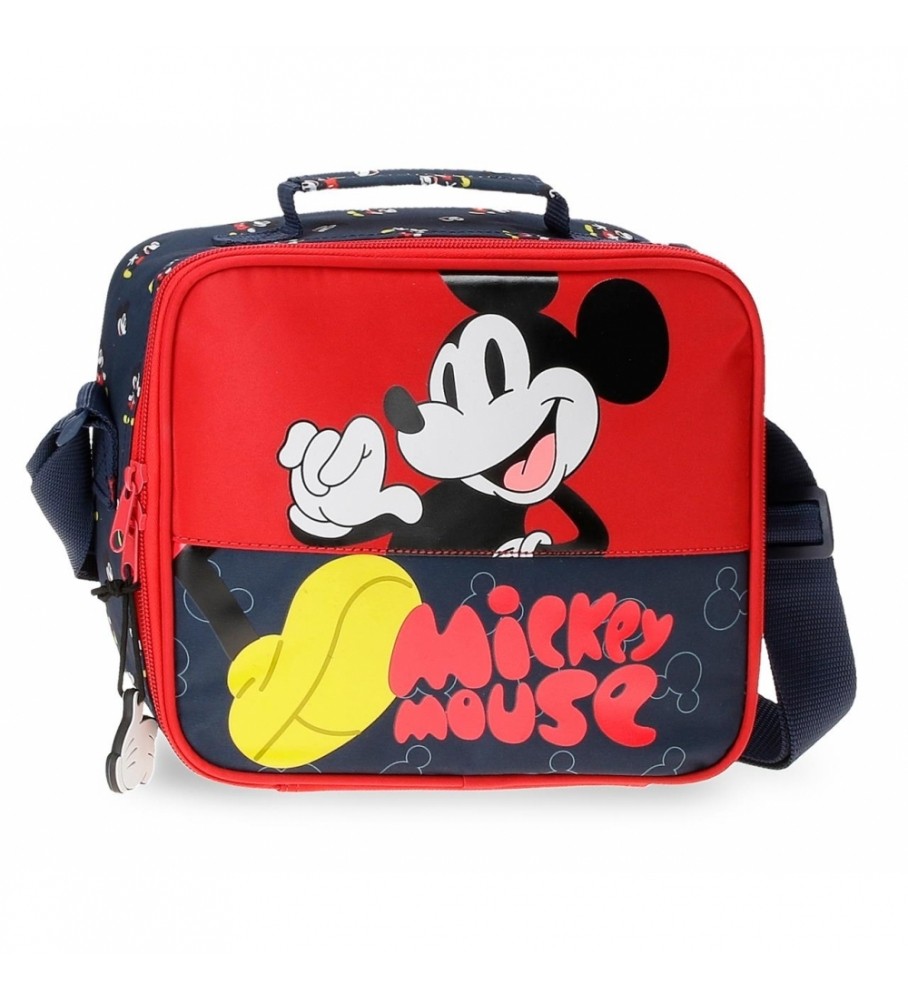 Nécessaire Joumma Bags Mickey Mouse Fashion com alça de ombro, vermelha
